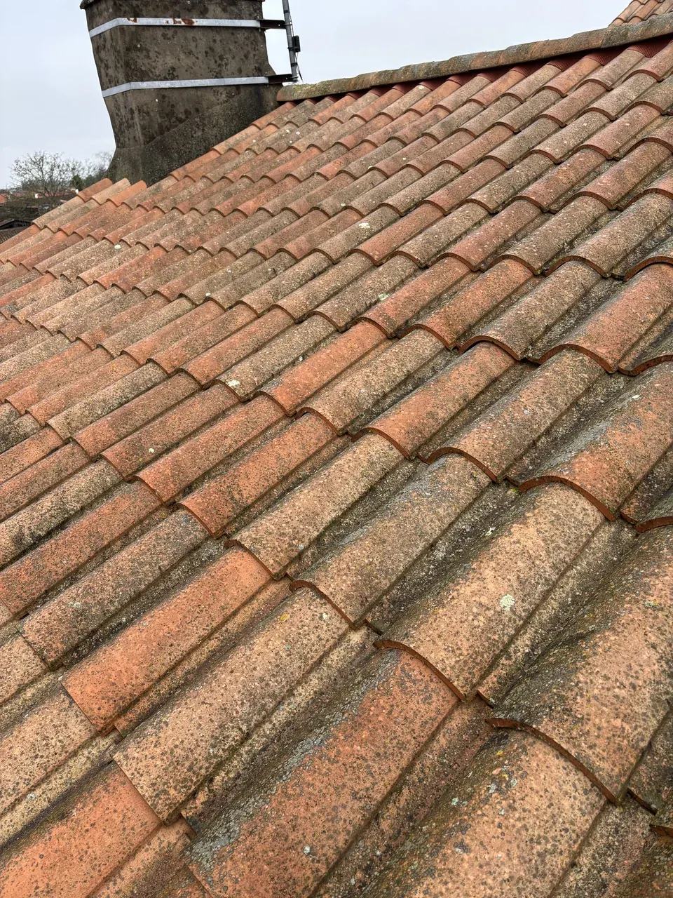 Toiture avant travaux de couverture
